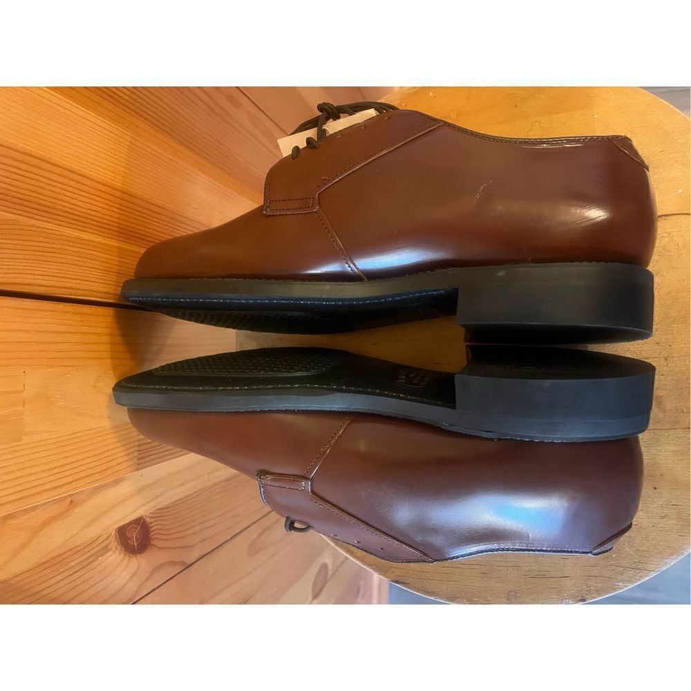 Bates Men's Brown Leather Oxford 6.5E Nwt - Picture 6 of 8